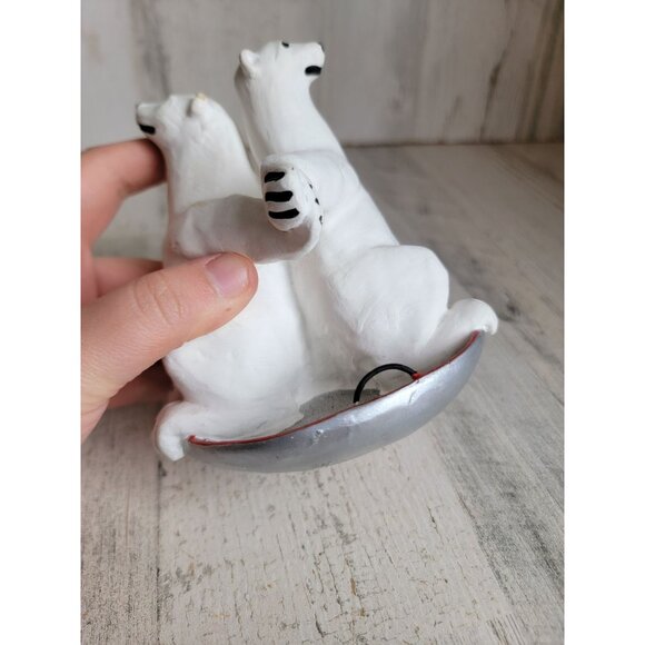 Dept 56 polar bears sled disc vintage Xmas figure decor - Picture 8 of 9